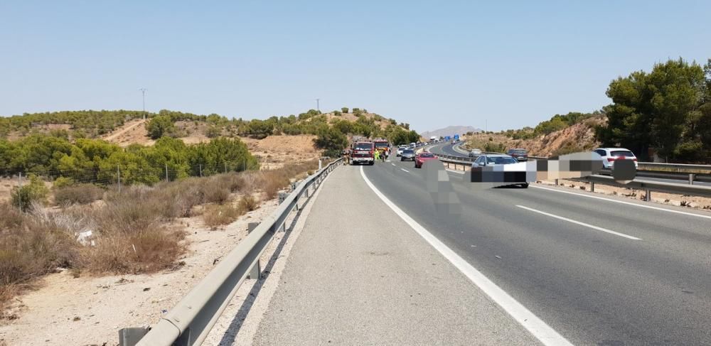 Accidente múiltiple en la A-7 a su paso por Cobatillas