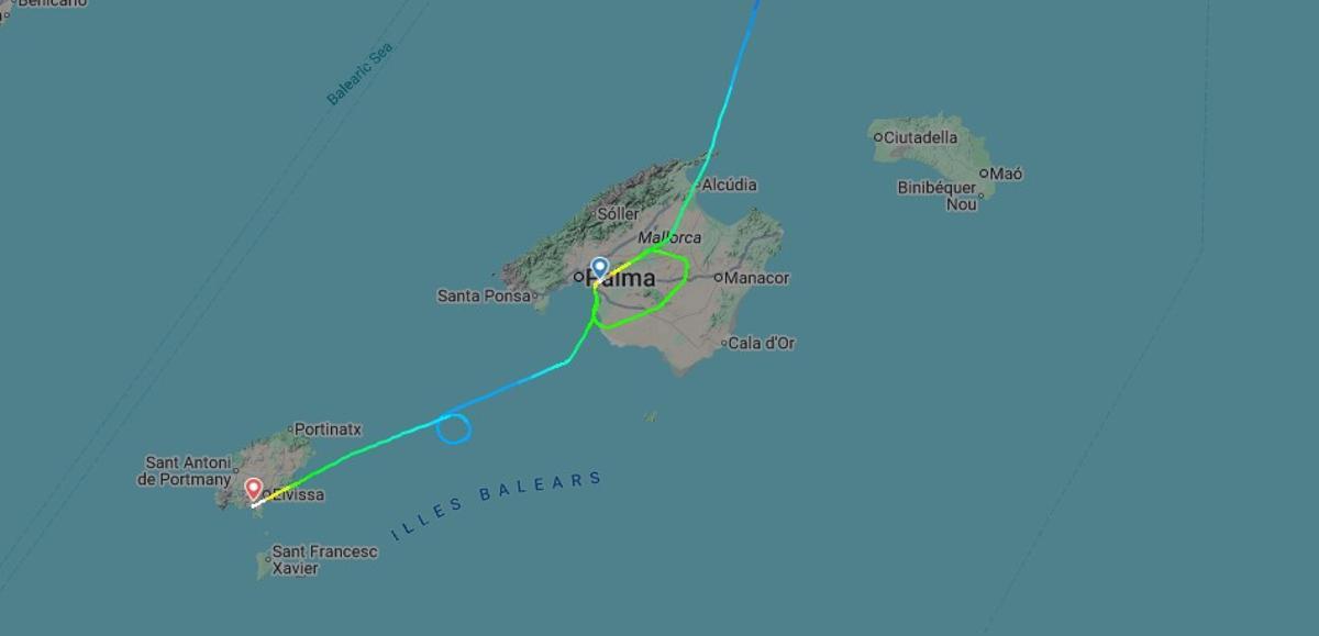 Am Donnerstag (19.2.) musste der Ryanair-Flug FR6136 von Lübeck nach Mallorca nach Ibiza umgeleitet werden.