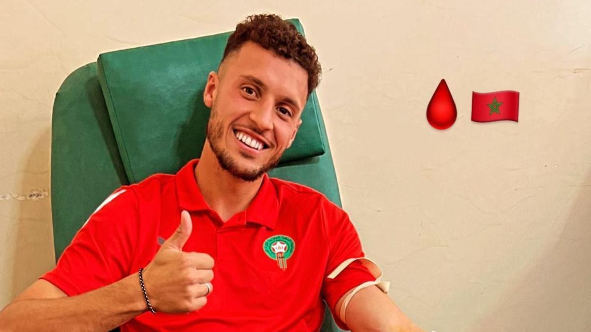 Amallah lanzó mensajes de ayuda a través de sus redes sociales y, como algunos de sus compañeros de la selección marroquí, se puso a disposición de los sanitarios para donar sangre