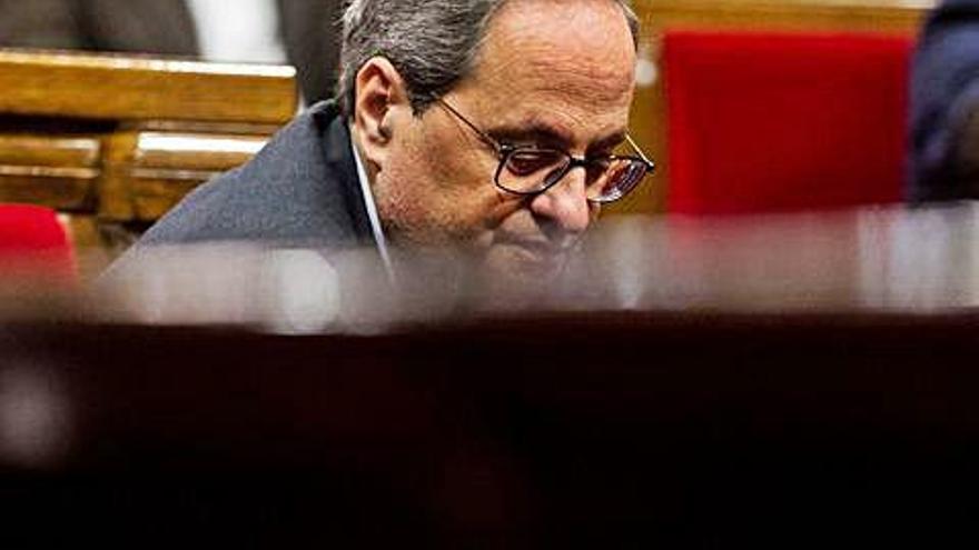 El president de la Generalitat, Quim Torra, al Parlament