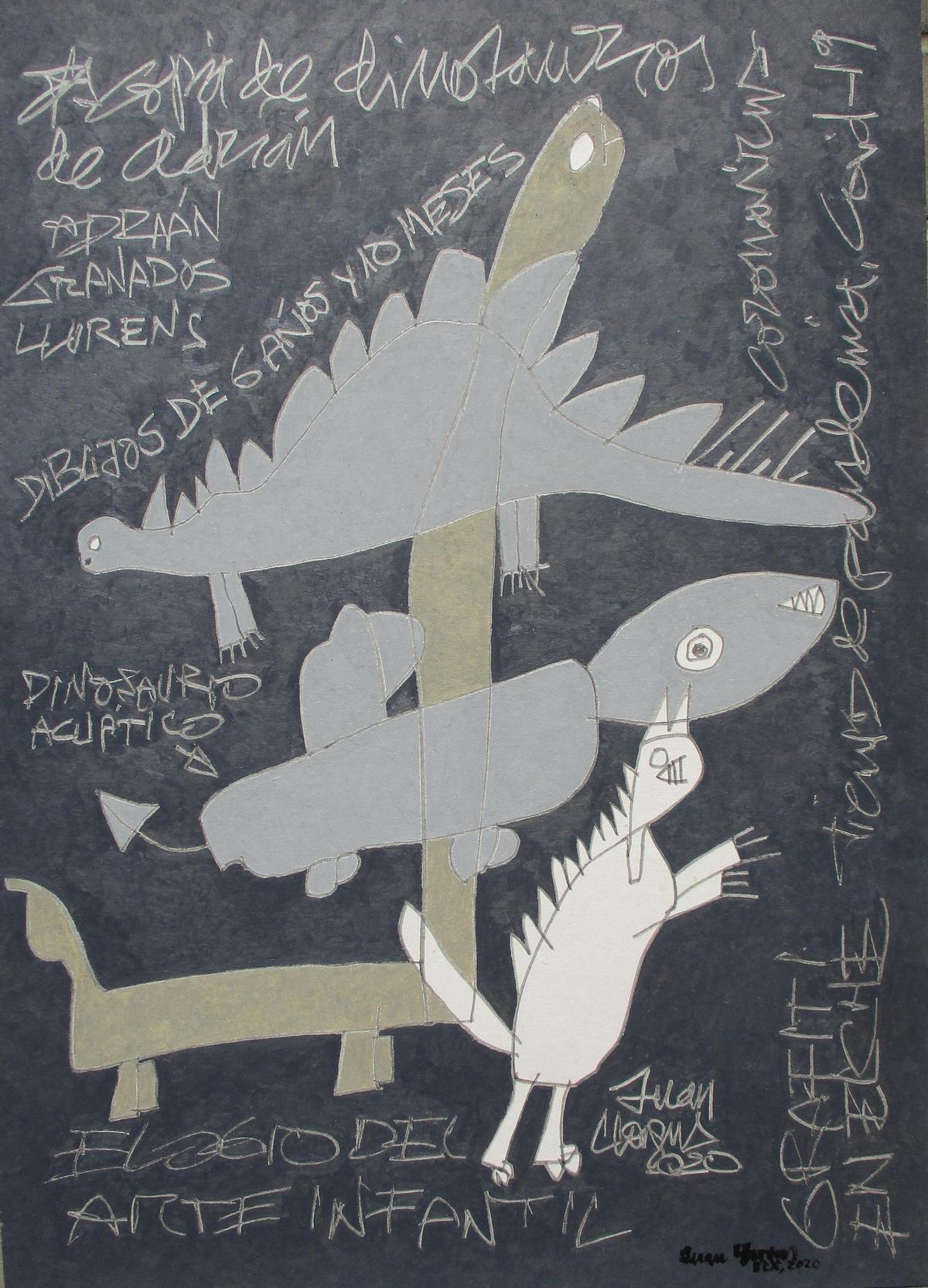 Obra colaborativa Juan Llorens y su nieto Adrián.