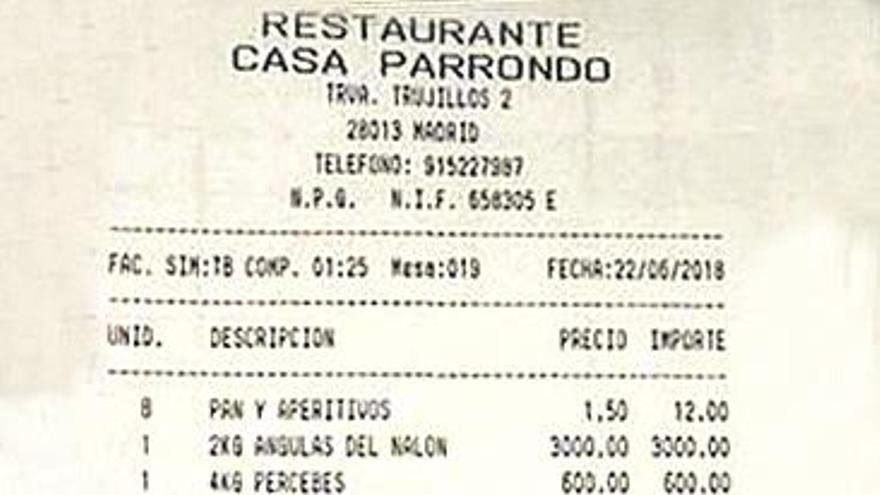 Comilona épica de 50.000 euros de ocho empresarios