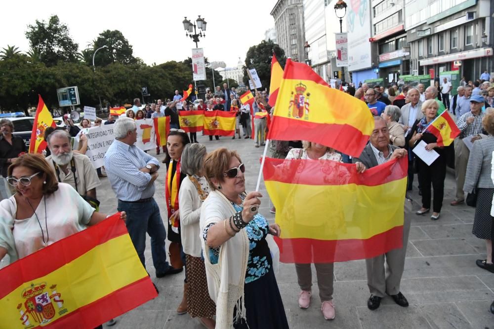 Confrontación en el Obelisco por Cataluña