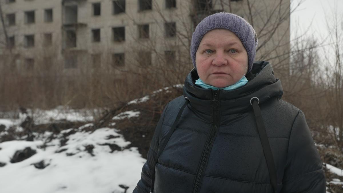 Larisa Ivanovna, habitante de Górlovka, ciudad ucraniana en manos de las milicias prorrusas.