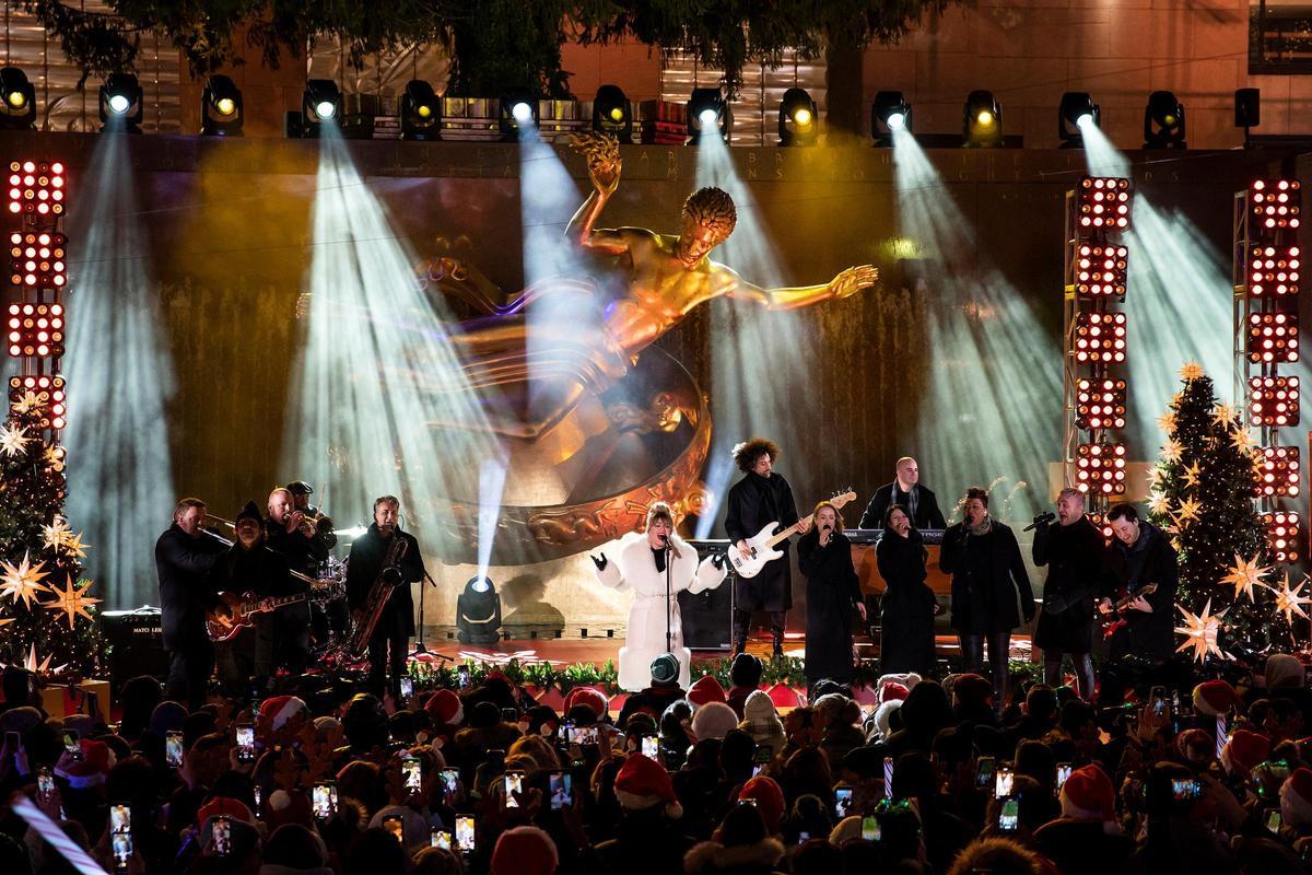 Iluminación del árbol de Navidad del Rockefeller Center en Nueva York