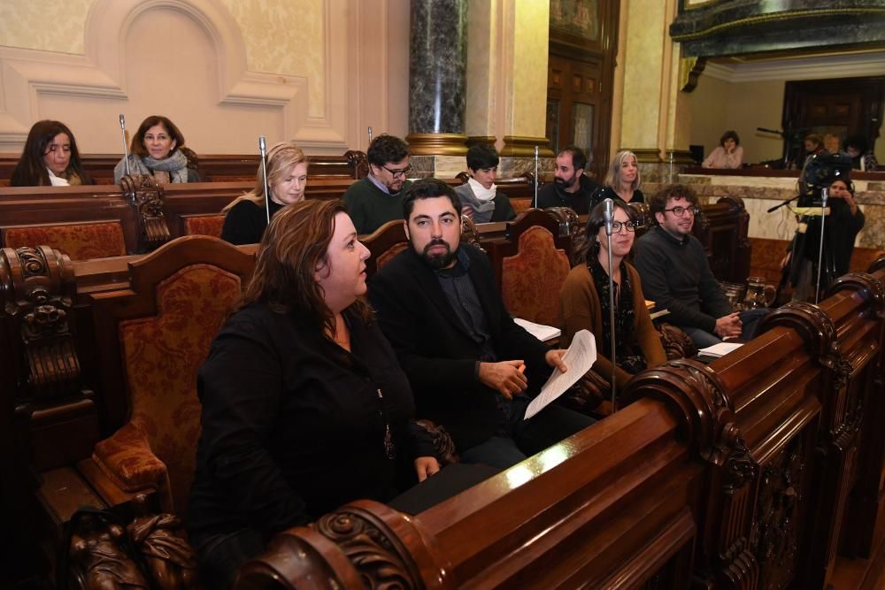 Todas las imágenes del pleno municipal de A Coruña