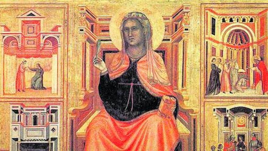 ‘La passió de santa Cecília’, Mestre de Santa Cecília, s. XIII. Galleria degli Uffizi, Florència