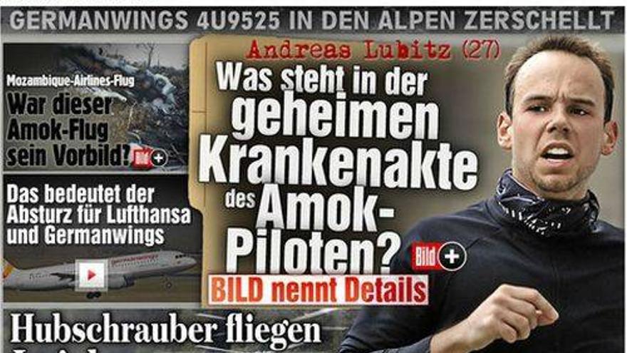 El copiloto del A320 de Germanwings tuvo un &quot;episodio depresivo profundo&quot;, según &#039;Bild&#039;