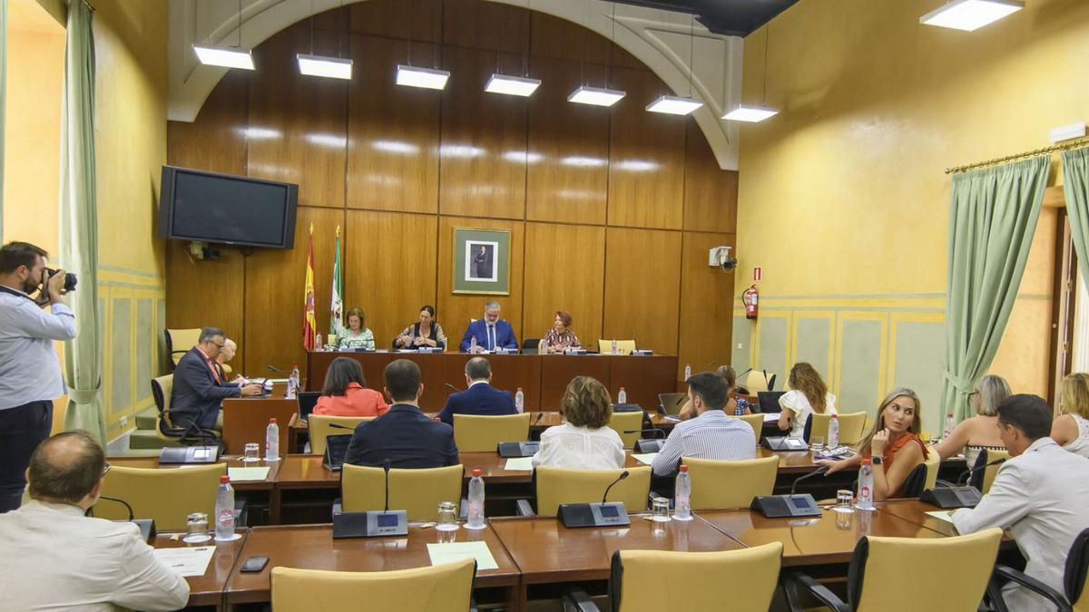 Una imagen de la comisión parlamentaria extraordinaria celebrada ayer. | RAÚL CARO / EFE