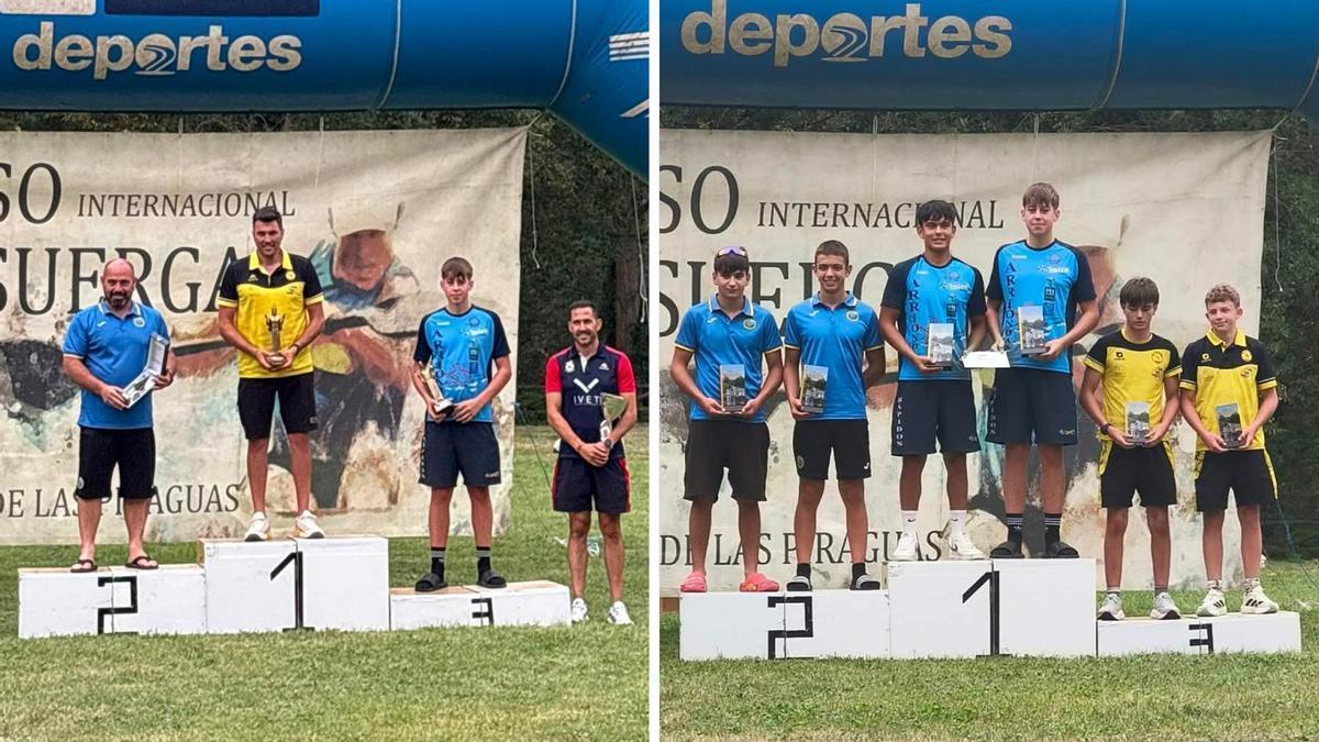 Entrega de premios en el 60º Descenso Internacional del Pisuerga, en Palencia.