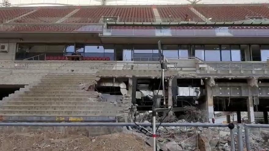 El Mercedes Benz Arena, en obras