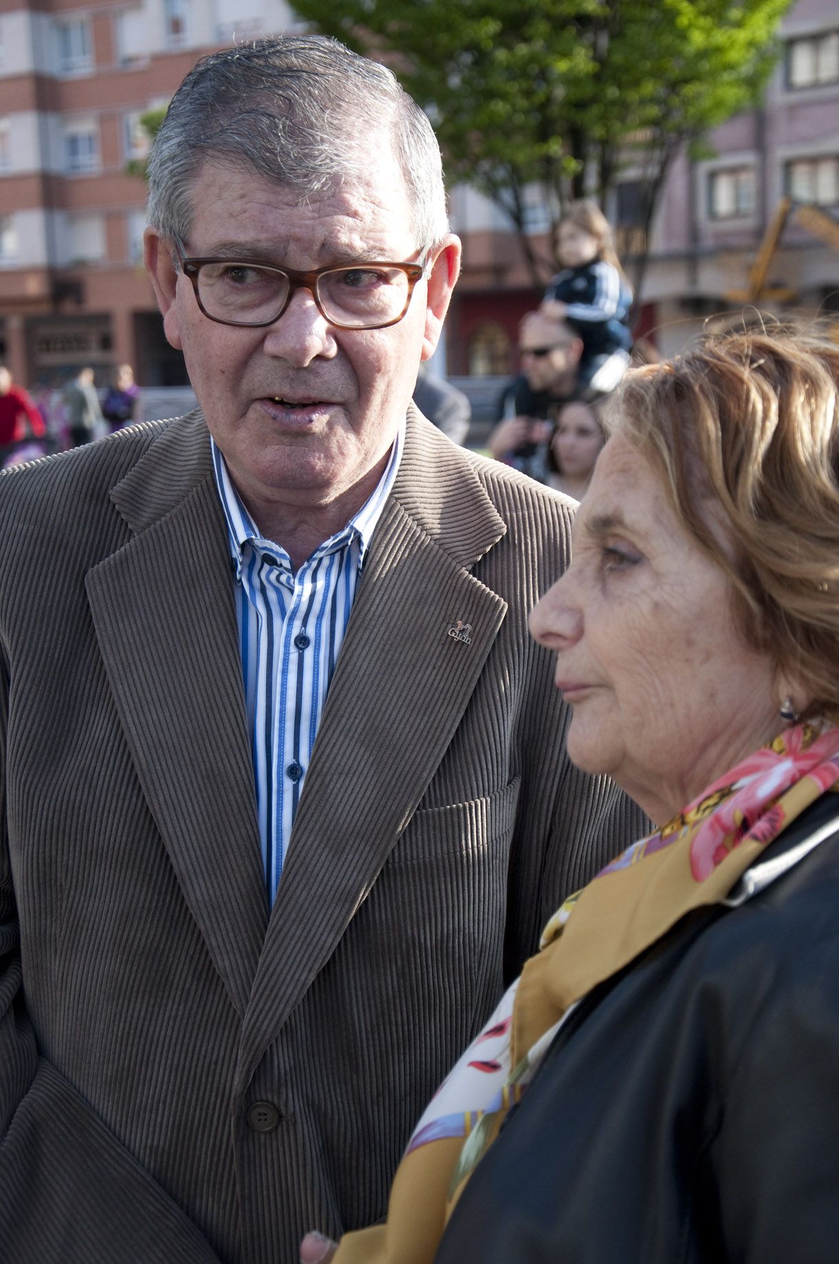 Rufino Ballesteros, con la exalcaldesa, Paz Fernández Felgueroso.