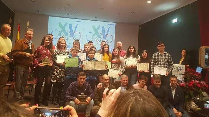 Todos los premiados y distinguidos en la XV Gala del Deporte.