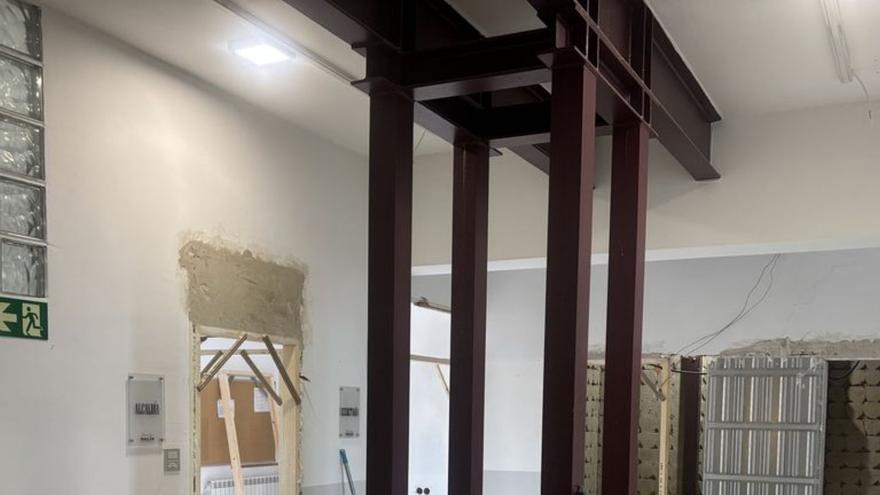 Obras de renovación de la planta primera del consistorio.