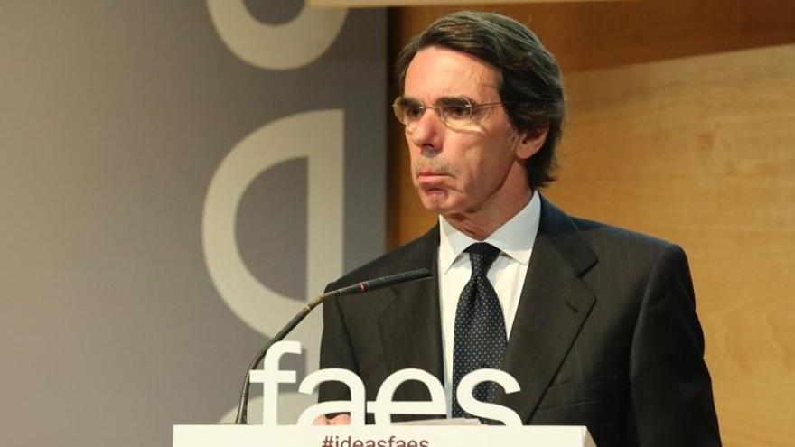 Aznar ha intervenido en un acto de la Fundación FAES.