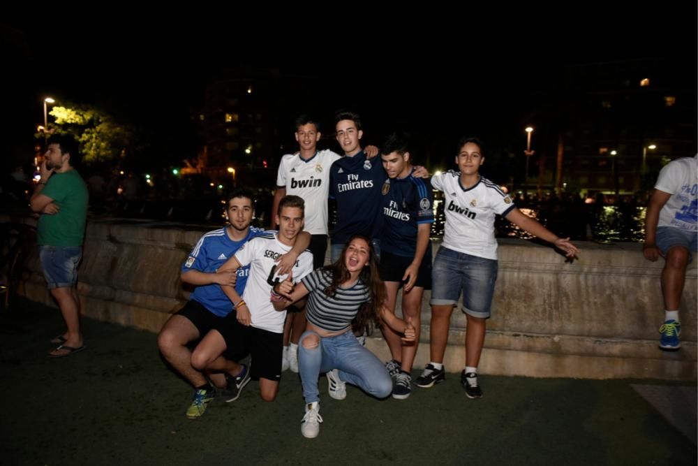 Celebración en Murcia del triunfo del Madrid