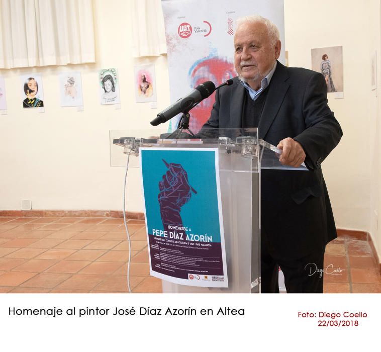 El pintor José Díaz Azorín, homenajeado en Altea