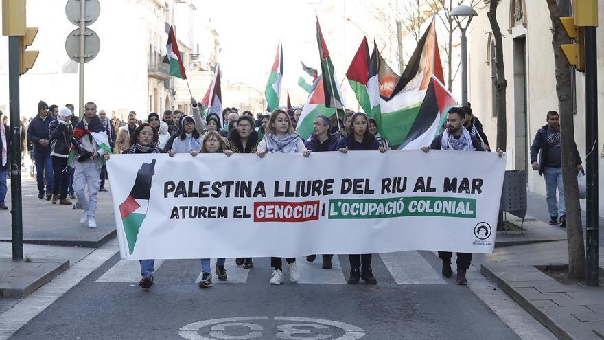 Salt i Girona se sumen a les manifestacions per Palestina