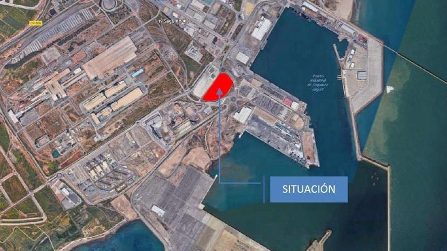 El Puerto de Sagunto, con la futura zona de control fronterizo.