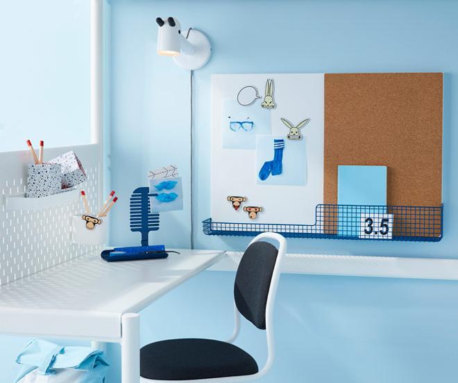 Color azul pastel de Ikea para decorar la habitación de tus hijos