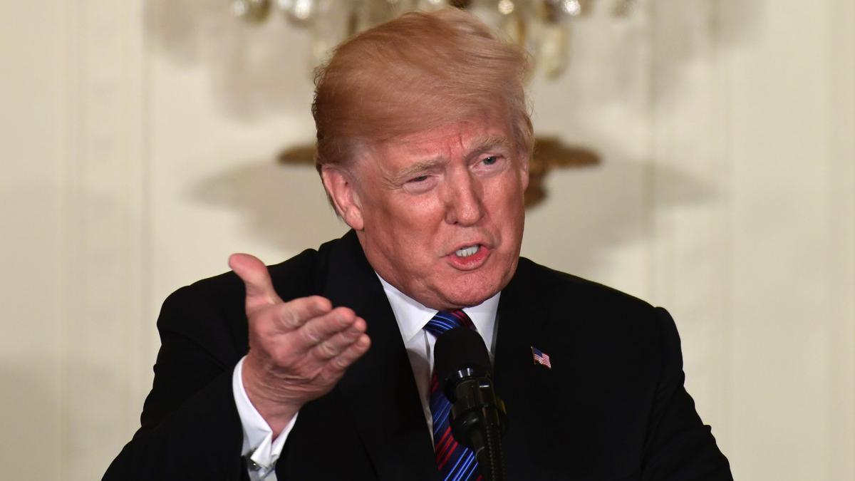 Donald Trump, en una rueda de prensa en la Casa Blanca.