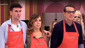 Alejandro Vergara, Eva Isanta y Luis Merlo en Top Chef: Dulces y famosos