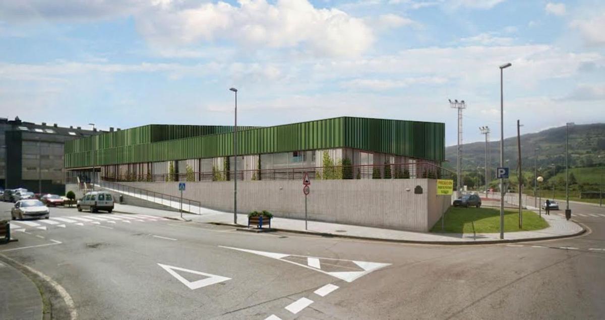 Recreación de cómo quedará el exterior de la piscina tras la obra de reforma. | A. V.