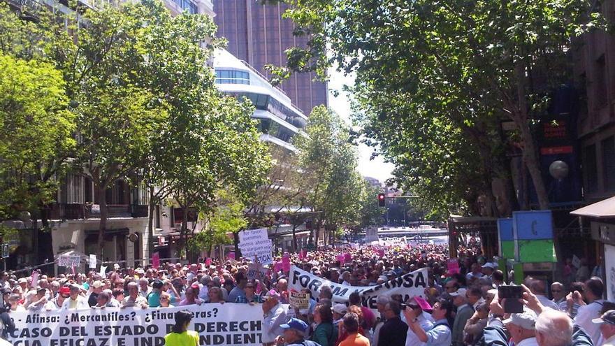 Marcha de afectados en Madrid