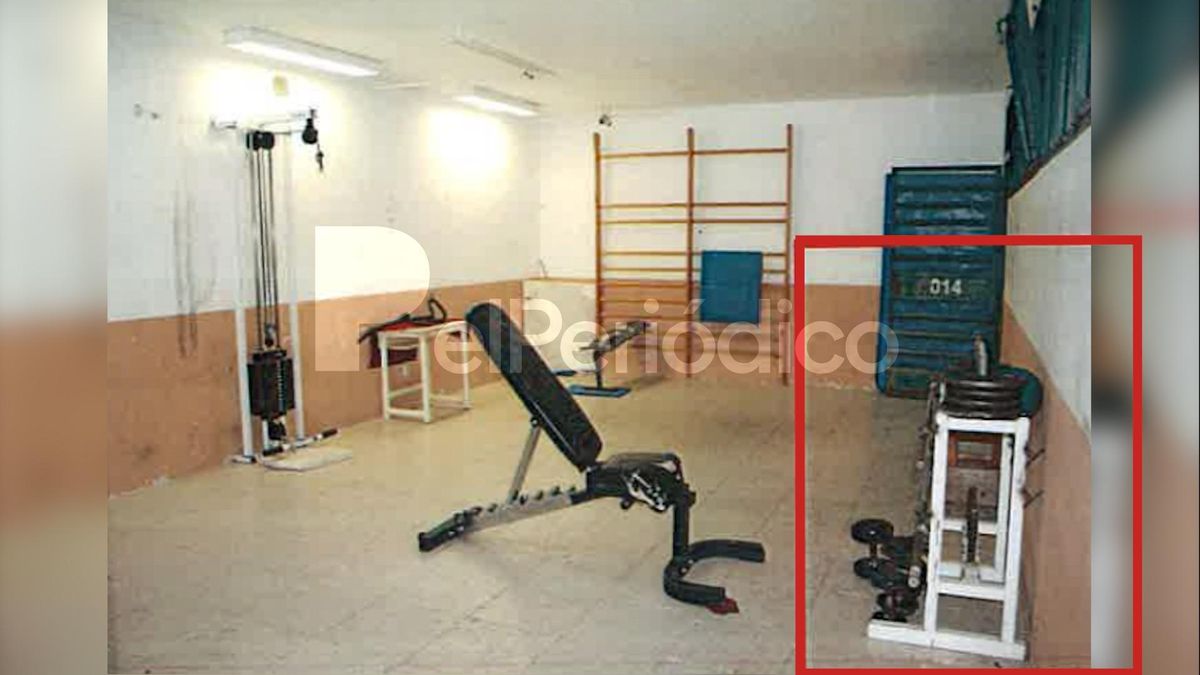 El gimnasio de la prisión, de donde se robó la pesa con la que se mató a Asenov.