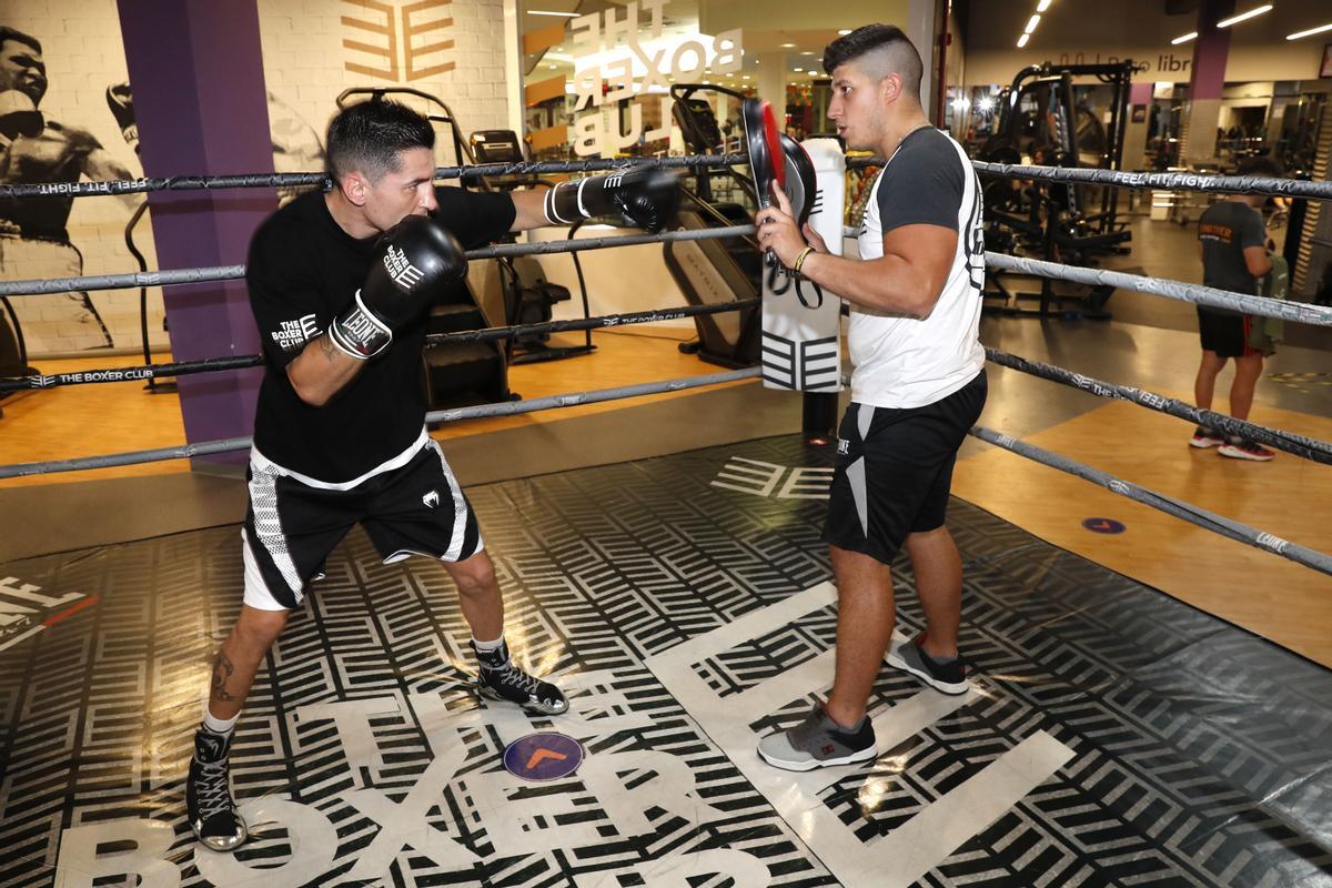 Kike García y Javi Fernández, durante un entrenamiento en Altafit.