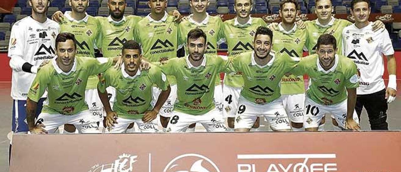 El Palma Futsal, el pasado martes antes de medirse a ElPozo Murcia en Málaga.