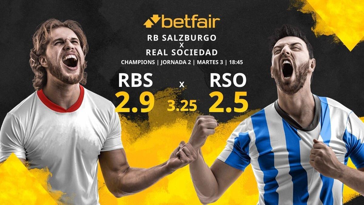 Red Bull Salzburgo vs. Real Sociedad: horario, TV, estadísticas, clasificación y pronósticos