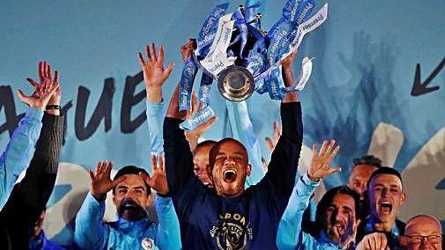 El Manchester City va celebrar diumenge el títol de Lliga.