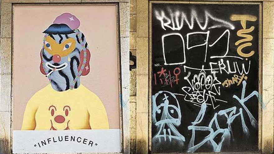 Grip Face, el grafitero multado con 600 euros por plasmar su arte en Palma