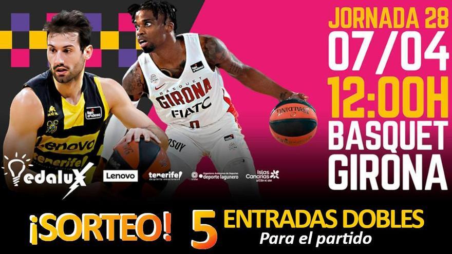 Sorteamos diez entradas para el partido de baloncesto entre el Lenovo Tenerife y el Basquet Girona