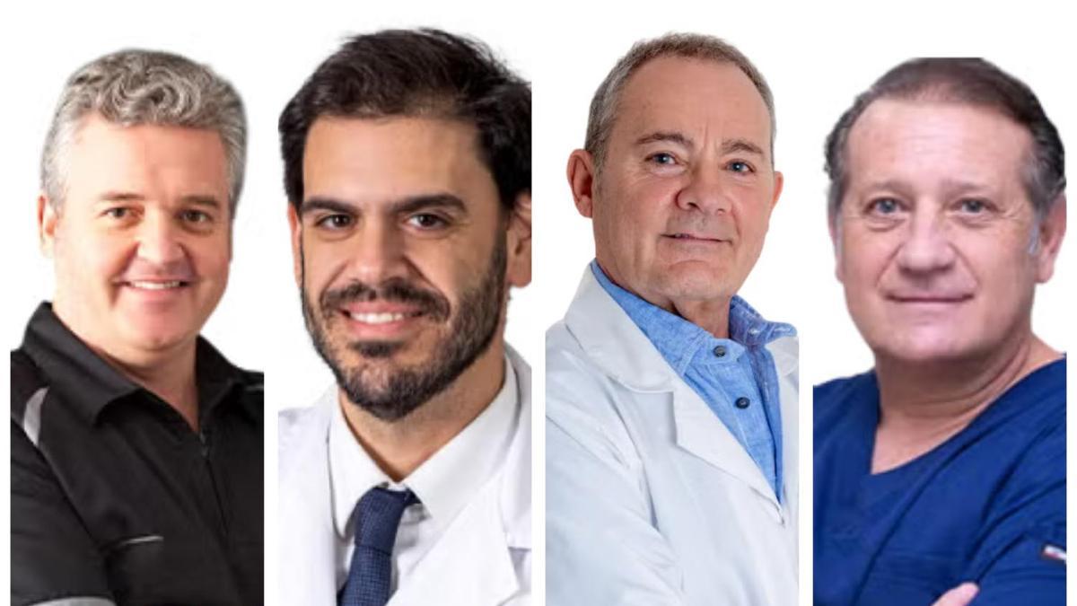 El doctor Manuel Martínez Navarro, Hernando Pérez Díaz, Antonio Moreno Guerrero y Vicente de la Varga Salto