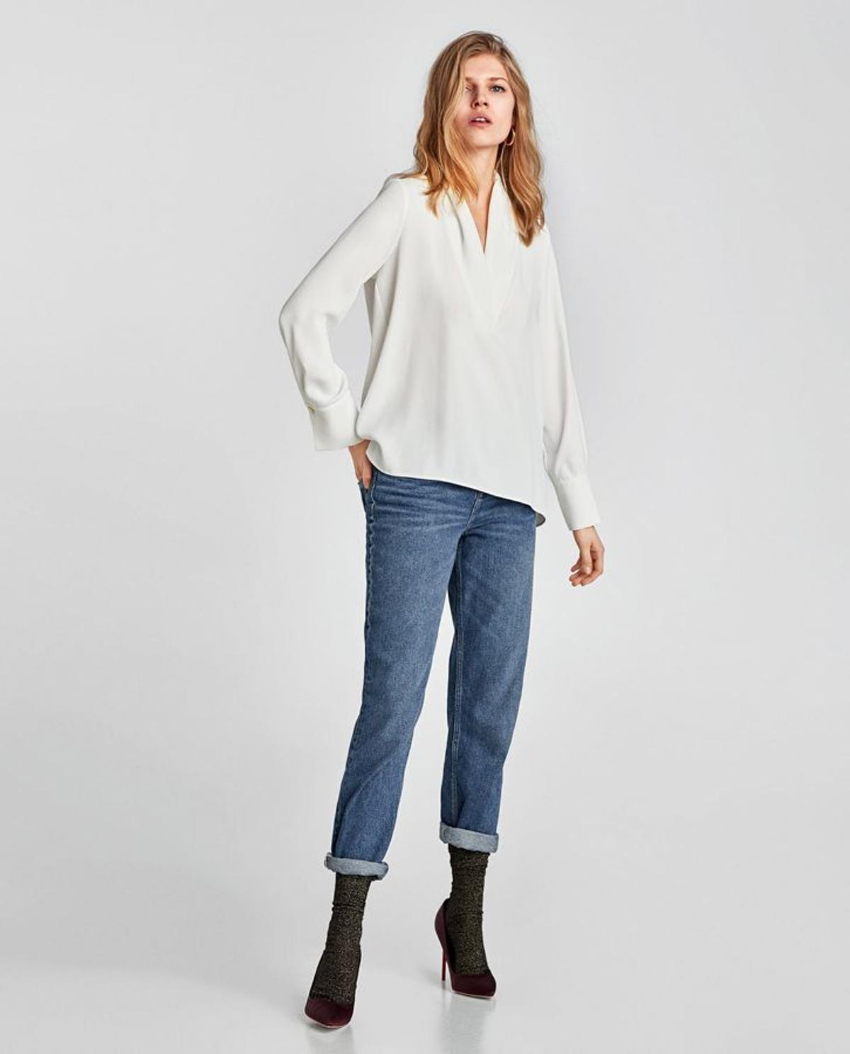 Nueva colección de Zara: camisa blanca fluida