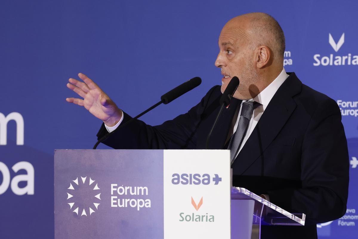 Javier Tebas interviene en desayuno informativo del Fórum Europa