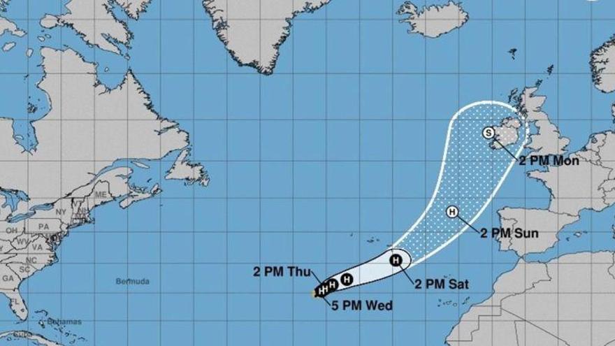 &#039;Ofelia&#039; se convierte en huracán y se dirige a Irlanda