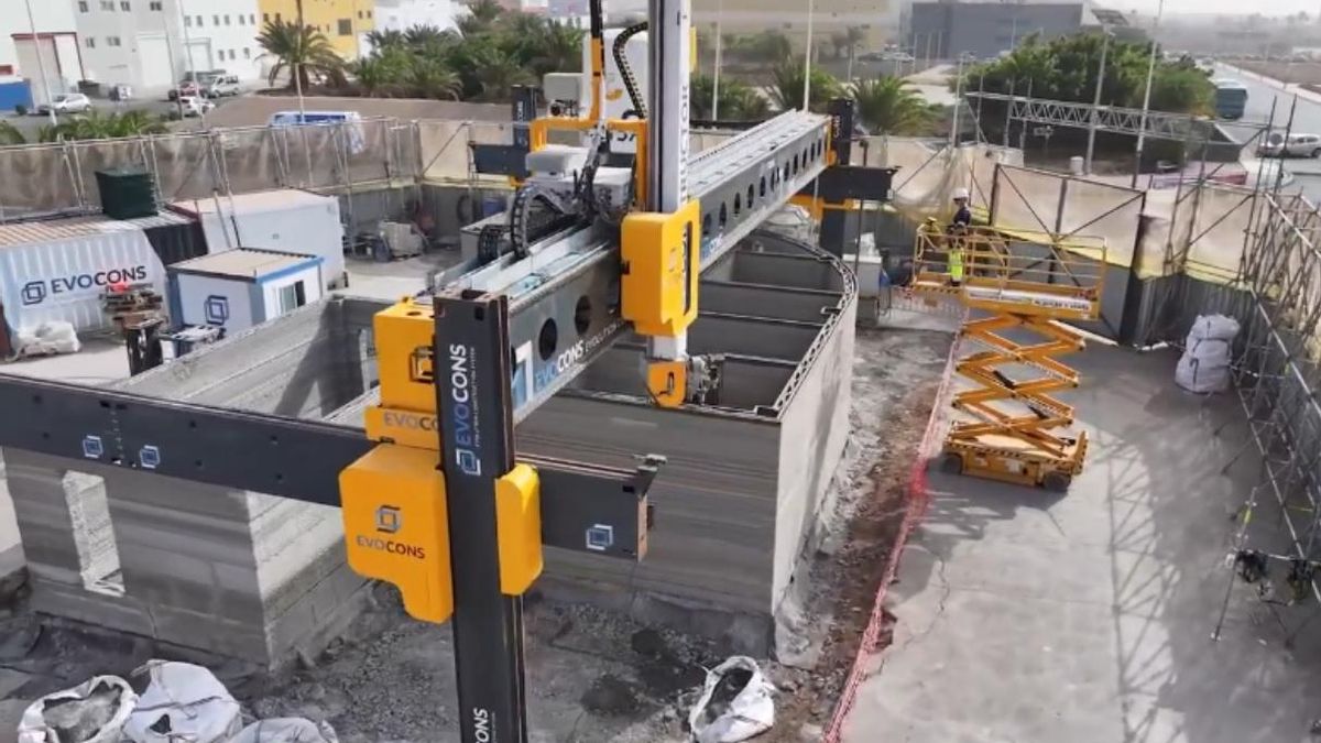 El Polígono de Arinaga estrena el primer edificio del mundo con el 60% del proceso de construcción con tecnología 3D y robótica