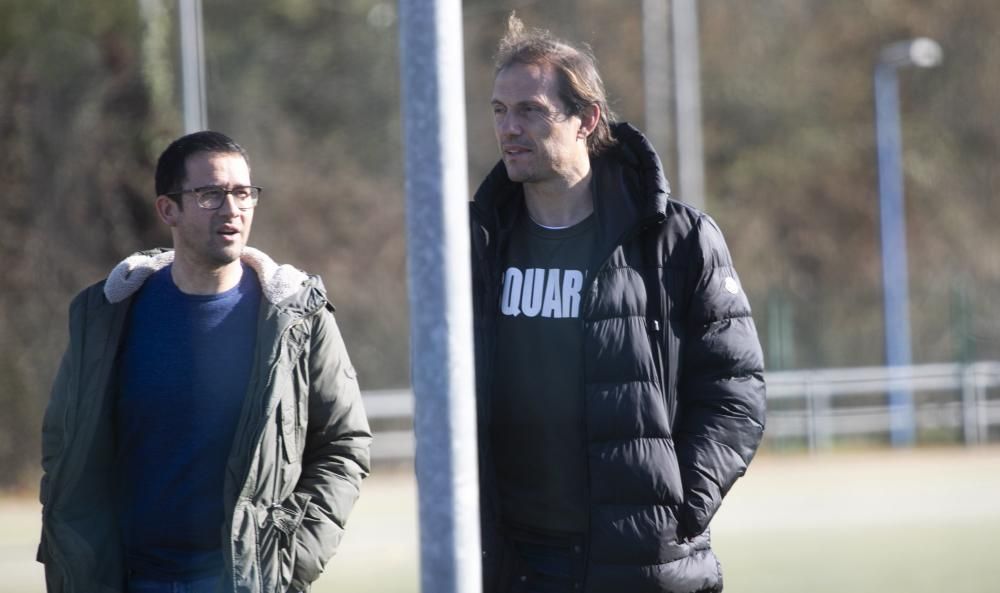 El entrenamiento del Oviedo de esta mañana