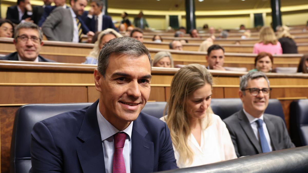 Pedro Sánchez, en una sesión de control al Gobierno en el Congreso de los Diputados. (1)