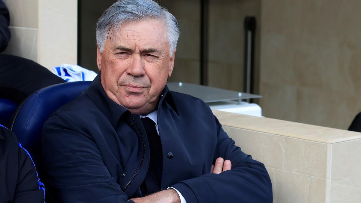 Ancelotti, durante el partido contra el Villarreal