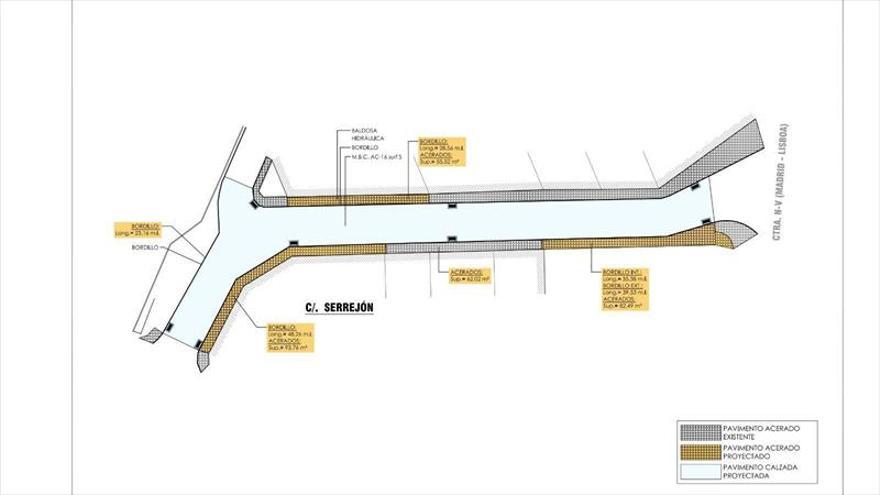 La calle Serrejón será remodelada con nuevo acerado y pavimentos