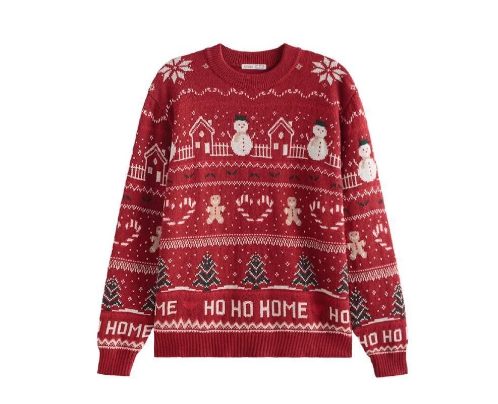 Jersey de cenefas con motivos navideños