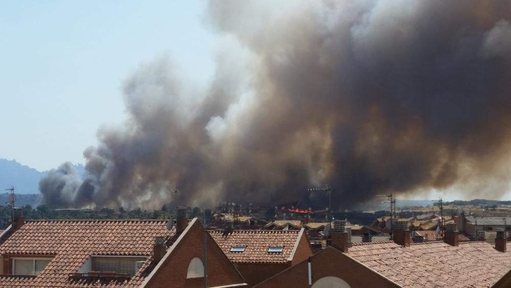 Incendi forestal a Sant Fruitós de Bages