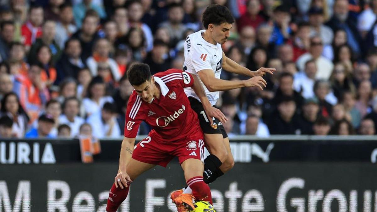 Un lance del Valencia - Sevilla