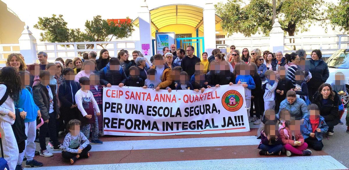 Momento de la protesta.