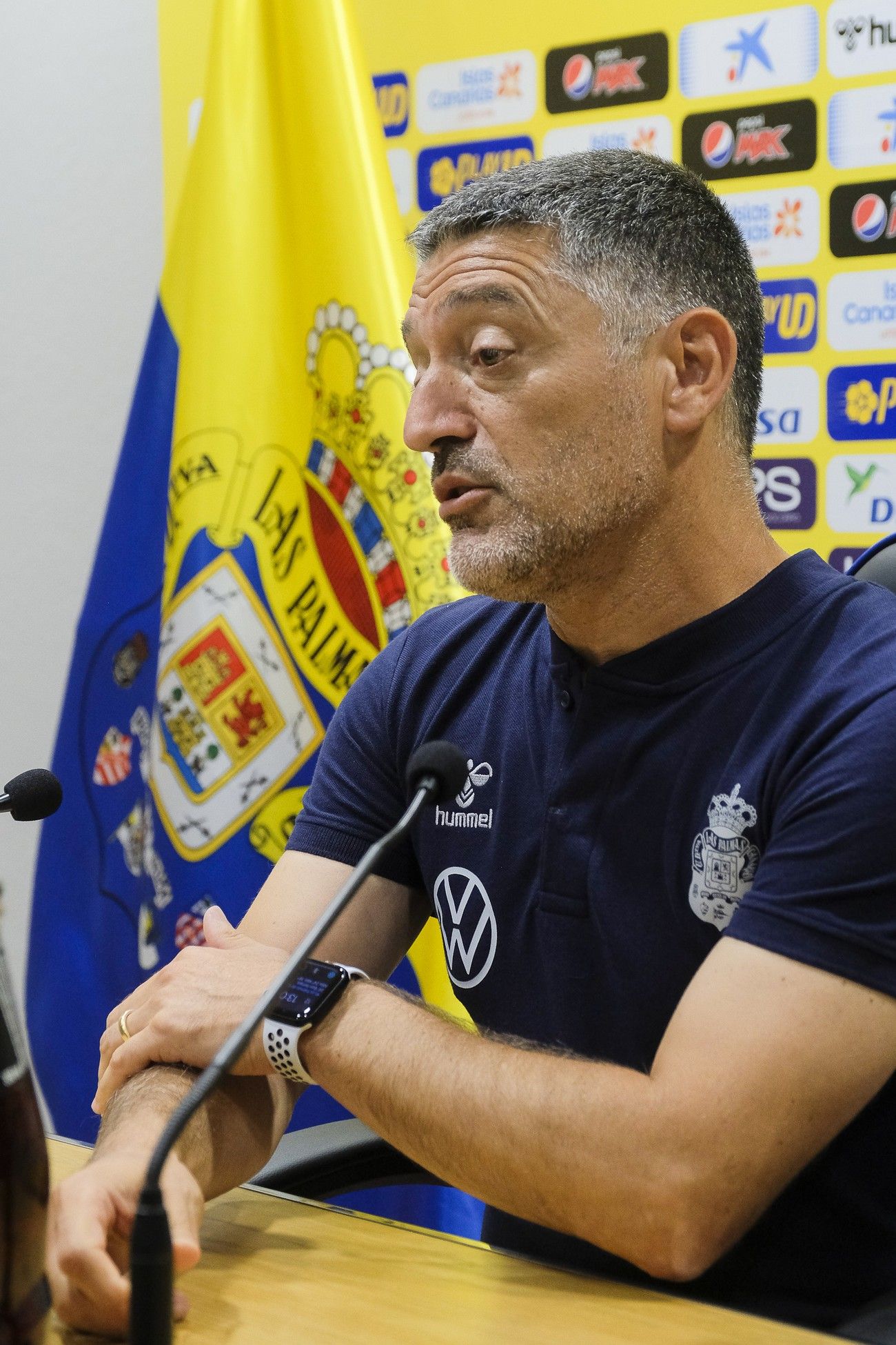 Rueda de prensa de Pimienta en la previa del UD Las Palmas - Zaragoza