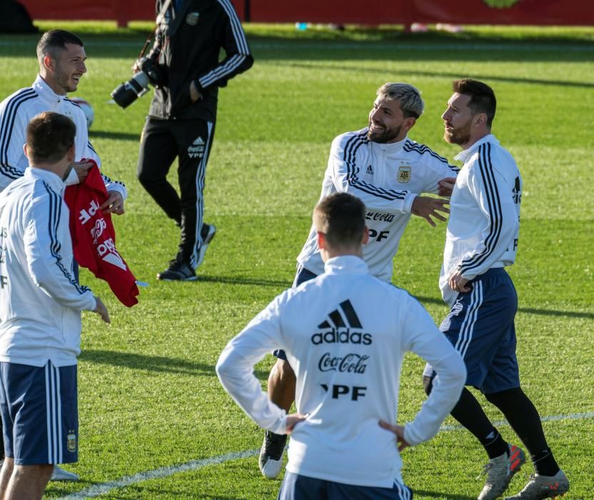 Segundo entrenamiento de la Argentina de Messi en Son Bibiloni